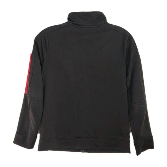 Adidas Full-Zip Jacket Youth Boy's M (10/12) Black Long Sleeves Embroidered Logo - Picture 2 of 8